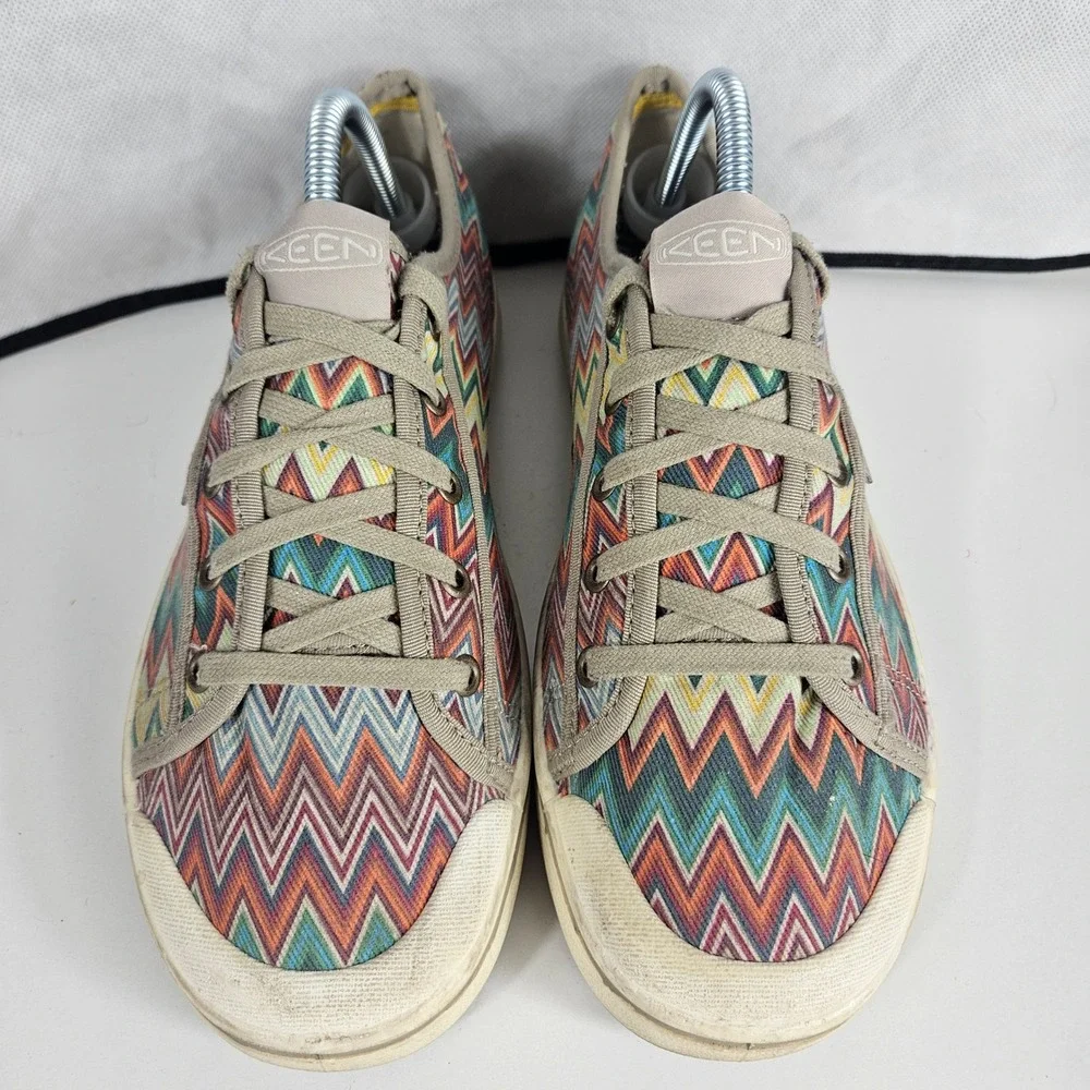 Keen Elsa Chevron Aztec Womens 10 Canvas Sneakers MultiColor Zigzag Low 1026104